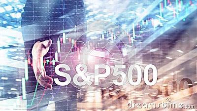 American stock market index S P 500 - SPX. Financial Trading Business concept. Stock Photo