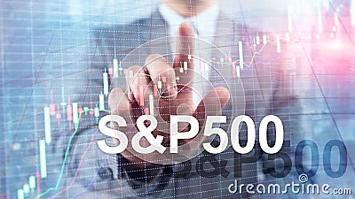 American stock market index S P 500 - SPX. Financial Trading Business concept Stock Photo