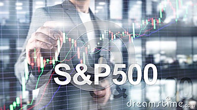 American stock market index S P 500 - SPX. Financial Trading Business concept Stock Photo