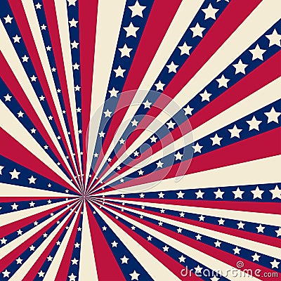 American striped background Vector Illustration