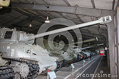 American tank Sherman of WW2 at the Kubinka Museum Editorial Stock Photo