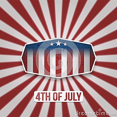 American 4th of July Independence Day Banner Vector Illustration