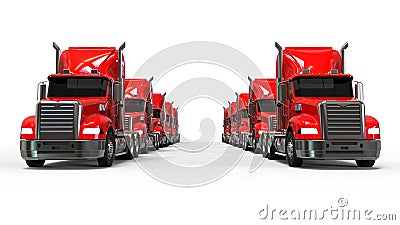 American Truck Fleet Stock Photo