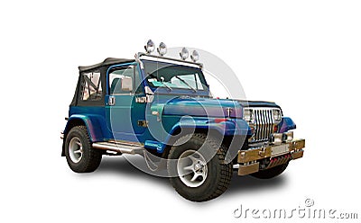 American tuning off-road car. White background. Editorial Stock Photo