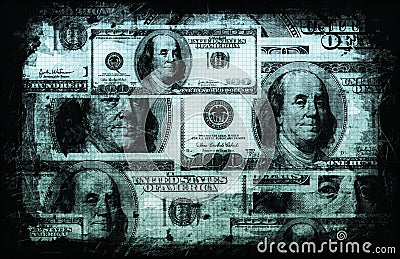 American US Dollars Currency Abstract Stock Photo