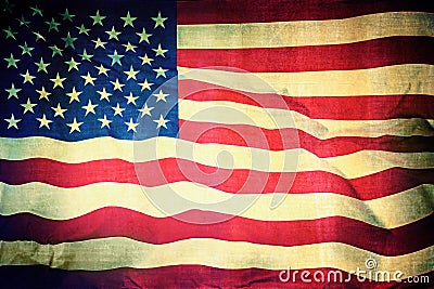 American US flag background vintage texture Stock Photo