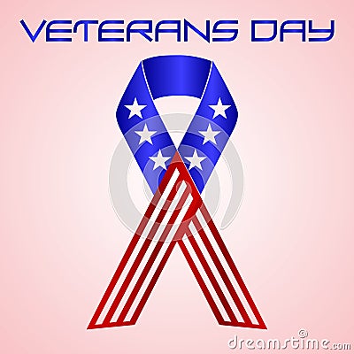 American veterans day celebration in americal colors eps10 Vector Illustration