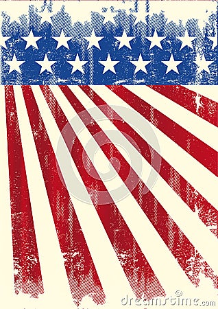 American vintage flag banner Vector Illustration