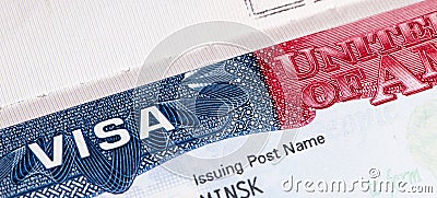 American visa Stock Photo