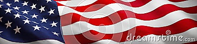 American Wave Flag Stock Photo