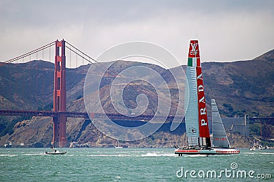 Americas Cup Sailboat Race Editorial Stock Photo