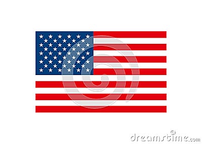 Amerika flag icon. USA symbol. Sign patriot poster vector Vector Illustration