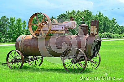 Ames Steam Engine Iron Works A.B. Farquhar Editorial Stock Photo