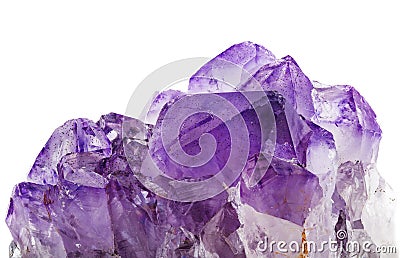 Amethyst crystals Stock Photo