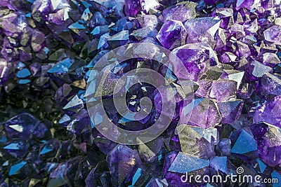 Amethyst crystals Stock Photo