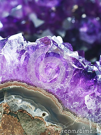 Amethyst druse Stock Photo