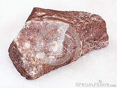 amethyst mineralization on rock on white Stock Photo