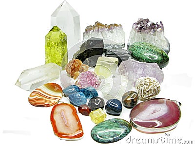 Amethyst quartz geode geological crystals Stock Photo