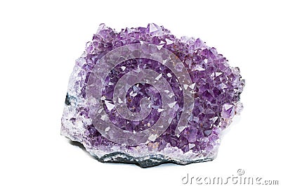 Amethyst on white isolated background Stock Photo