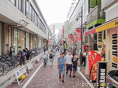Ameyoko market street, Tokyo, Japan. Editorial Stock Photo
