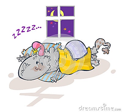 Amiable sleeping Monster. Stock Photo