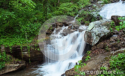 Amicalola falls detail, Georgia state park, USA Stock Photo