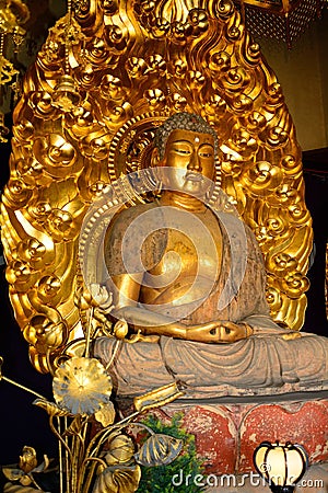 Amida Nyorai at Hase Dera Kannon Buddhist Temple, Kamakura, Japa Stock Photo