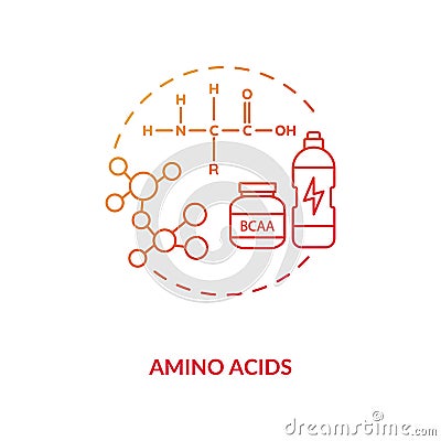 Amino acids concept icon Vector Illustration