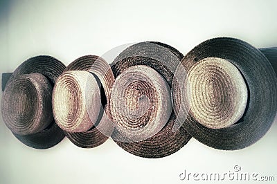 Amish hats Stock Photo