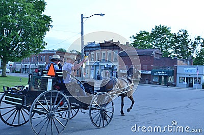 Amish teenage boys in small town America Editorial Stock Photo