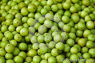 Amla fruits on indian open market Stock Photo