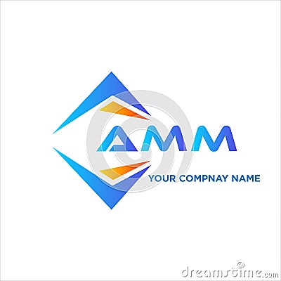 AMM abstract technology logo design on white background. AMM creative Vector Illustration