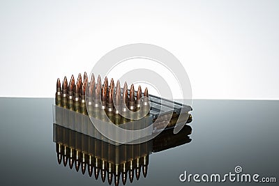 .223 ammo 50 count Stock Photo