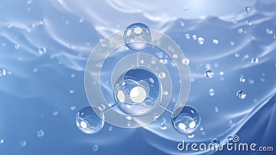 ammonia molecular structure, 3d model molecule, binary hydride, structural chemical formula view from a microscope Stock Photo