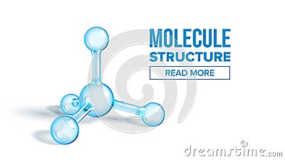 Ammonia Molecule Structure Landing Page Vector Vector Illustration