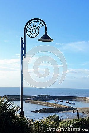 Ammonite lamp post Stock Photo