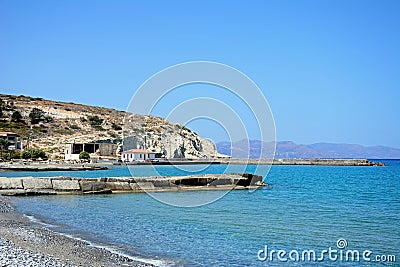 Ammoudara coastline, Crete. Editorial Stock Photo