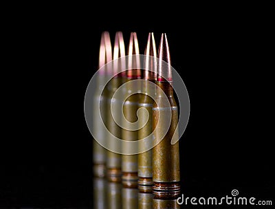 Ammunition cartridges Stock Photo