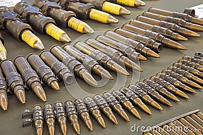 Ammunition on display in the War Remnants Museum in Ho Chi Minh Editorial Stock Photo