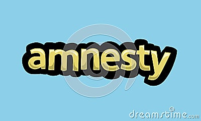 AMNESTY writing vector design on a blue background Stock Photo