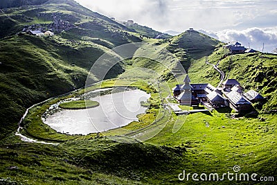 Prashar Lake, Mandi, Himachal Pradesh Stock Photo