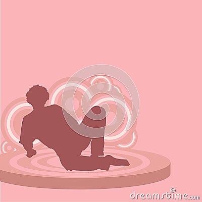 Amorous Man Vector Illustration