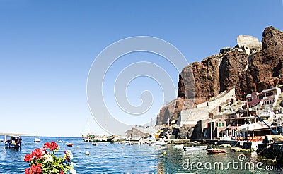 Amoudi bay oia santorini greek island Stock Photo