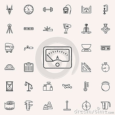 ampermeter icon. Measuring Instruments icons universal set for web and mobile Stock Photo