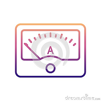 ampermeter nolan icon. Simple thin line, outline vector of Measuring Instruments icons for ui and ux, website or mobile Stock Photo