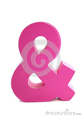 Ampersand pink icon Stock Photo