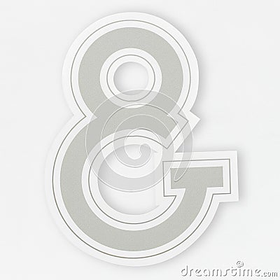 Ampersand sign icon on background Stock Photo