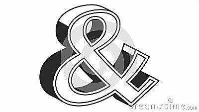 Ampersand symbol, conjunction and typography element vector design Generative AI Vector Illustration