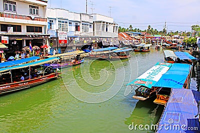 Amphawa Floating Market, Amphawa, Thailand Editorial Stock Photo