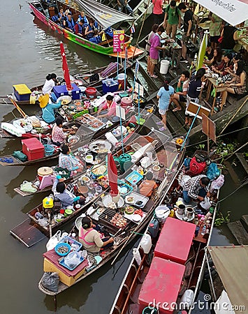 Amphawa Floating Market, Bangkok, Thailand Editorial Stock Photo